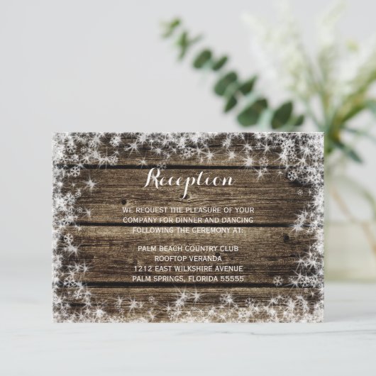 Frost-Biss-Scheunen-hölzerner Begleitkarte (Stehend Vorderseite)