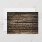 Frost Bite Barn Wood Rustic Winter Wedding UAWG RSVP Karte (Rückseite)
