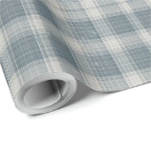 Frost Blau & Creme Schneeflocken Karo Geschenkpapi Geschenkpapier (Rolleneckpunkt)