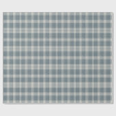 Frost Blue & Cream Snowflake Plaid Wrapping Paper Geschenkpapier (Flach)