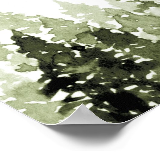 FROST Blue Flannel Pine Bear Baby Dusche Empfang Poster (Ecke)