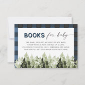 FROST Blue Flannel Pine Tree Books for Baby Card Einladung (Vorderseite)