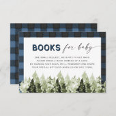 FROST Blue Flannel Pine Tree Books for Baby Card Einladung (Vorne/Hinten)