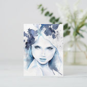 Frost-Blume Postkarte (Stehend Vorderseite)