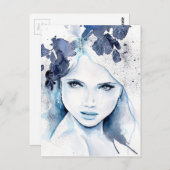 Frost-Blume Postkarte (Vorne/Hinten)