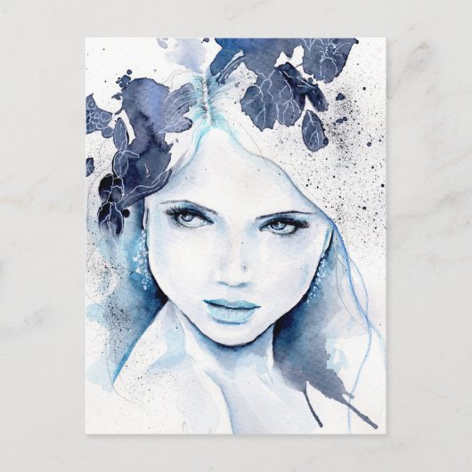 Frost-Blume Postkarte (Vorderseite)