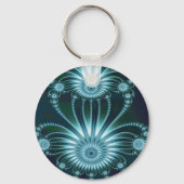 Frost Coole Abstrakte Kunst Fraktal Schlüsselanhänger (Vorderseite)