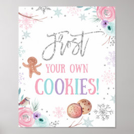 Frost Deine eigenen Cookies Onederland Girl Birthd Poster