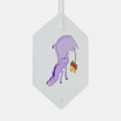 Frost der lila Eisdrache Fantasy-Urlaub Ornament Aus Glas (Vorderseite Rechts)