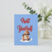 Frost dich selbst postkarte (Stehend Vorderseite)
