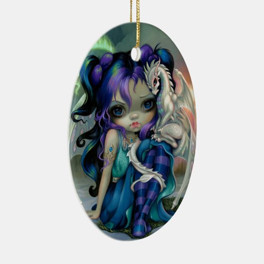 Frost Dragonling Ceramic Ornament (Rechts)