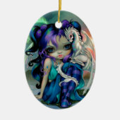 Frost Dragonling Ceramic Ornament (Vorne)