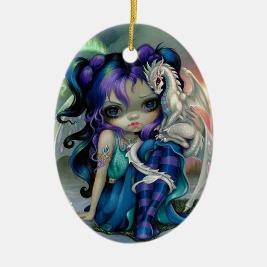 Frost Dragonling Ceramic Ornament (Vorne)