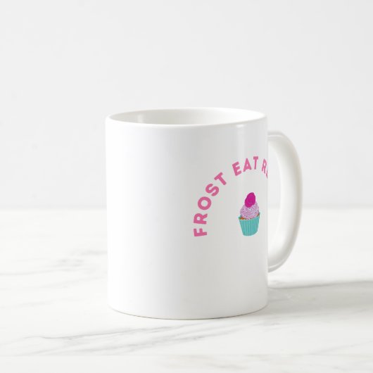 Frost Eat Repeat Cupcake Design Kaffeetasse (VorderseiteRechts)