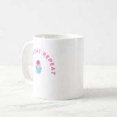 Frost Eat Repeat Cupcake Design Kaffeetasse (Vorderseite Links)