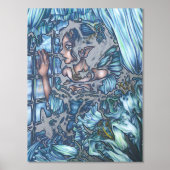 Frost Fairy Girl's View of a Saphire Winter Foliendrucke (Vorderseite)