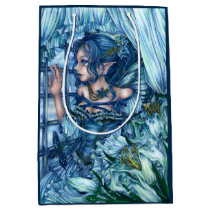 Frost Fairy Girl's View of a Saphire Winter Mittlere Geschenktüte