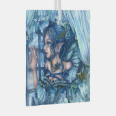 Frost Fairy Girl's View of a Saphire Winter Ornament Aus Glas (Vorderseite Rechts)