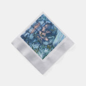 Frost Fairy Girl's View of a Saphire Winter Serviette (Ecke)