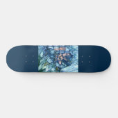 Frost Fairy Girl's View of a Saphire Winter Skateboard (Horizontal)