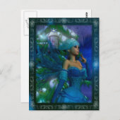 Frost Fee Winter Fantasy Digitale Kunst Postkarte (Vorne/Hinten)