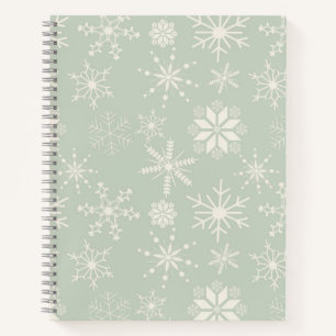 Frost & Flourish Schneeflocken – Blasses Eukalyptu Notizblock