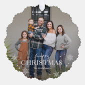 Frost Foto Ornament Weihnachtskarte Karte (Vorderseite)