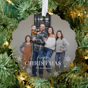 Frost Foto Ornament Weihnachtskarte Karte