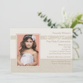 Frost Frühlings-in der religiösen Foto-Einladung Einladung (Stehend Vorderseite)