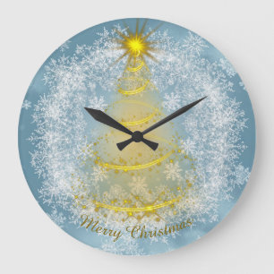 Frost & Glow Feiertagsuhr – Schneeflocken-Wanduhr Große Wanduhr