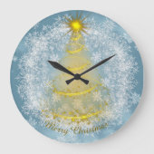 Frost & Glow Holiday Clock – Snowflake Wall Clock Große Wanduhr (Vorderseite)