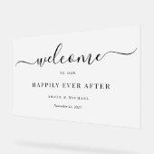 Frost glücklich immer nach Hochzeit Acrylzeichen Acrylschild (Winkel)