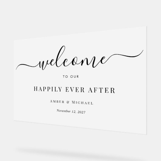 Frost glücklich immer nach Hochzeit Acrylzeichen Acrylschild (Winkel)