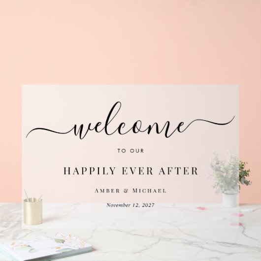 Frost glücklich immer nach Hochzeit Acrylzeichen Acrylschild (Hochzeit)