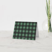 FROST Green Flannel Bear Pine Tree Thank You Card Einladung (Rückseite)