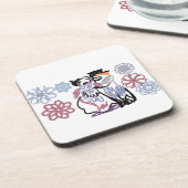 Frost Hochzeitsliebe Getränkeuntersetzer (Linke Seite)