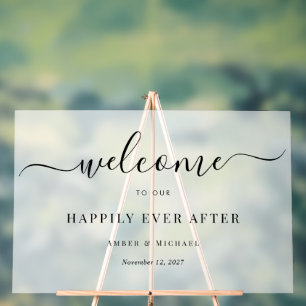 Frost Hochzeitsschilder 'Happily Ever After' aus A Acrylschild