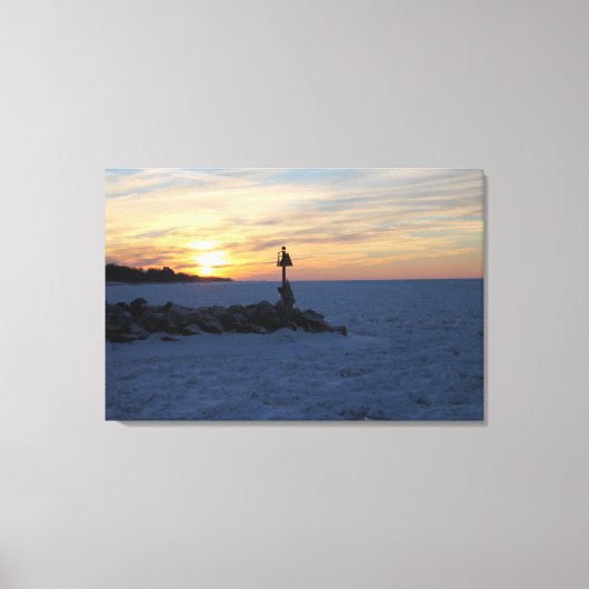 Frost in Time Sunset Leinwanddruck (Vorderseite)
