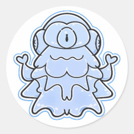 Frost Kageko Fantasy-Kreatur-Aufkleber Runder Aufkleber