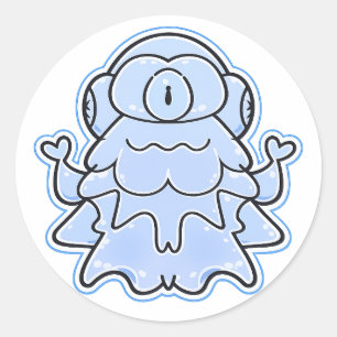 Frost Kageko Fantasy-Kreatur-Aufkleber Runder Aufkleber