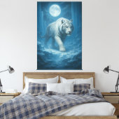  Frost King White Tiger – Majestic Icy Guardian Wa Leinwanddruck (Insitu (Schlafzimmer))