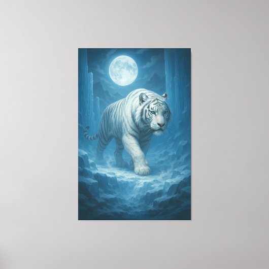  Frost King White Tiger – Majestic Icy Guardian Wa Leinwanddruck (Vorderseite)