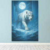  Frost King White Tiger – Majestic Icy Guardian Wa Leinwanddruck (Insitu (Holzboden))