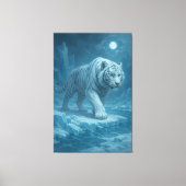Frost King White Tiger – Majestic Icy Guardian Wal Leinwanddruck (Vorderseite)