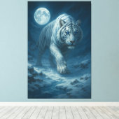Frost King White Tiger – Majestic Icy Guardian Wal Leinwanddruck (Insitu (Holzboden))