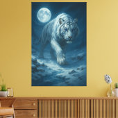 Frost King White Tiger – Majestic Icy Guardian Wal Leinwanddruck (Insitu (Wohnzimmer))