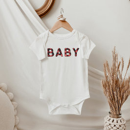 FROST Lumberjack Red Winter Flannel Baby Baby Strampler