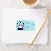Frost Man Snow Globe Folk Art GIFT Adressaufkleber (Insitu)