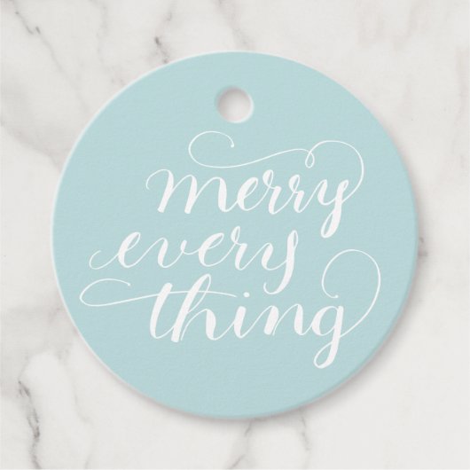 Frost Merry alles Hand Buchstaben Geschenkanhänger (Vorderseite)
