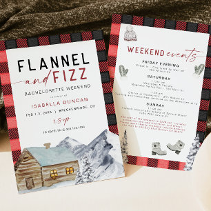 FROST Red Flannel & Fizz Winter Bachelorette Einladung